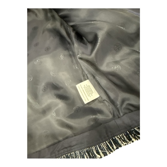 Tory Burch Cream Blue Tweed Jacket Cropped size 0 - Picture 9 of 14